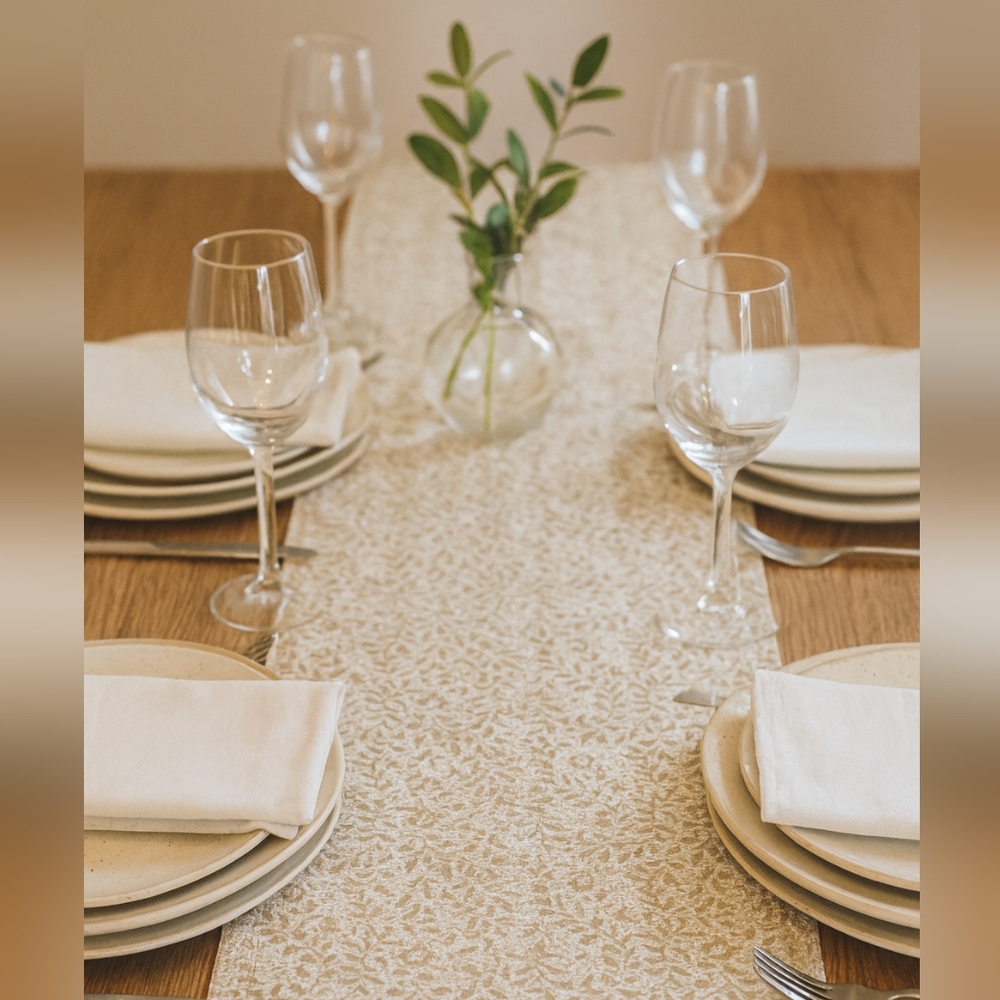 Tag Ltd. Isla Block Print Runner – Taupe – NWT – Discontinued